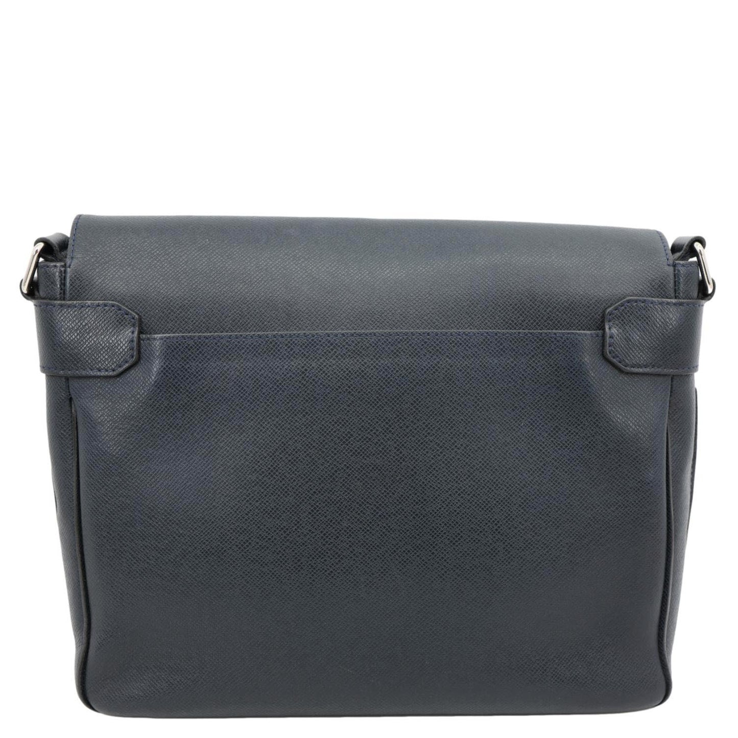 LOUIS VUITTON Roman Taiga Leather Shoulder Bag Black