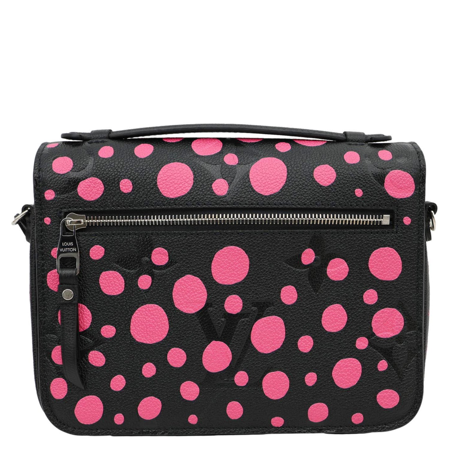 LOUIS VUITTON LV x YK Dots M tis Pochette Giant Monogram Empreinte Leather Crossbody Bag Pink
