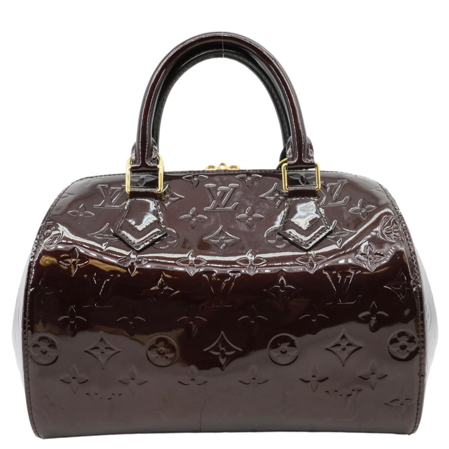LOUIS VUITTON Montana Monogram Vernis Satchel Bag Amarante