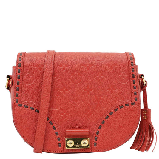 LOUIS VUITTON Junot Monogram Empreinte Leather Shoulder Bag Cherry
