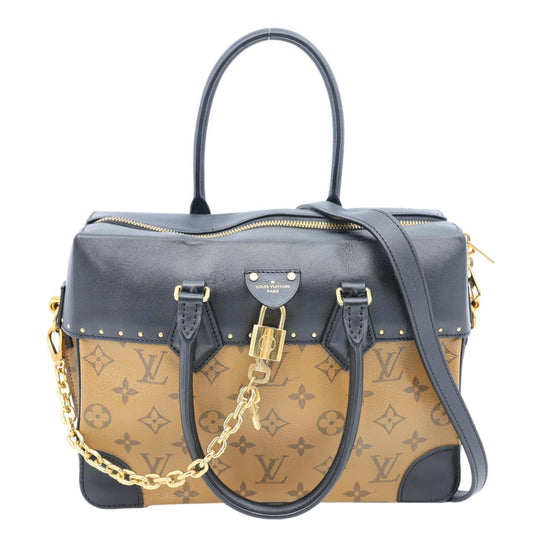 LOUIS VUITTON City Malle MM Reverse Monogram Shoulder Bag Black
