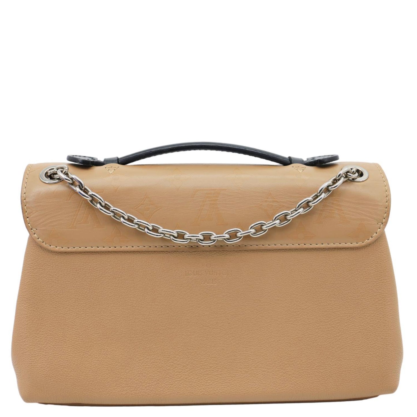 LOUIS VUITTON Very Chain Monogram Cuir Plume Ecume Shoulder Bag Brown