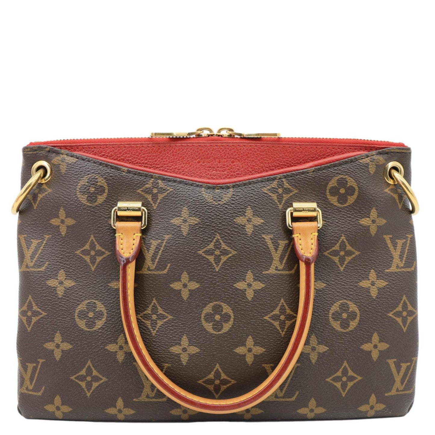 LOUIS VUITTON Pallas BB Monogram Canvas Shoulder Bag Brown