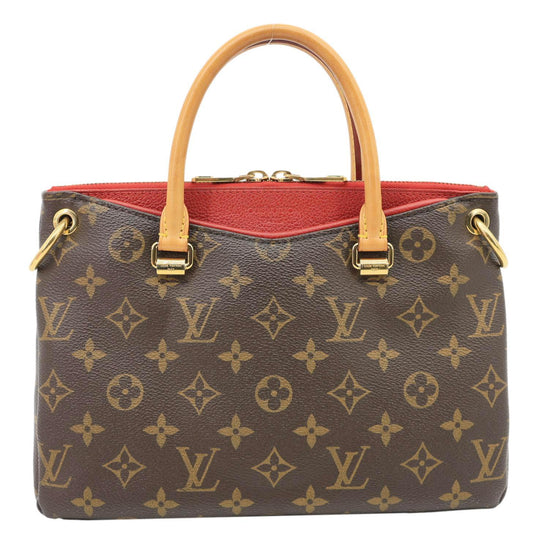 LOUIS VUITTON Pallas BB Monogram Canvas Shoulder Bag Brown