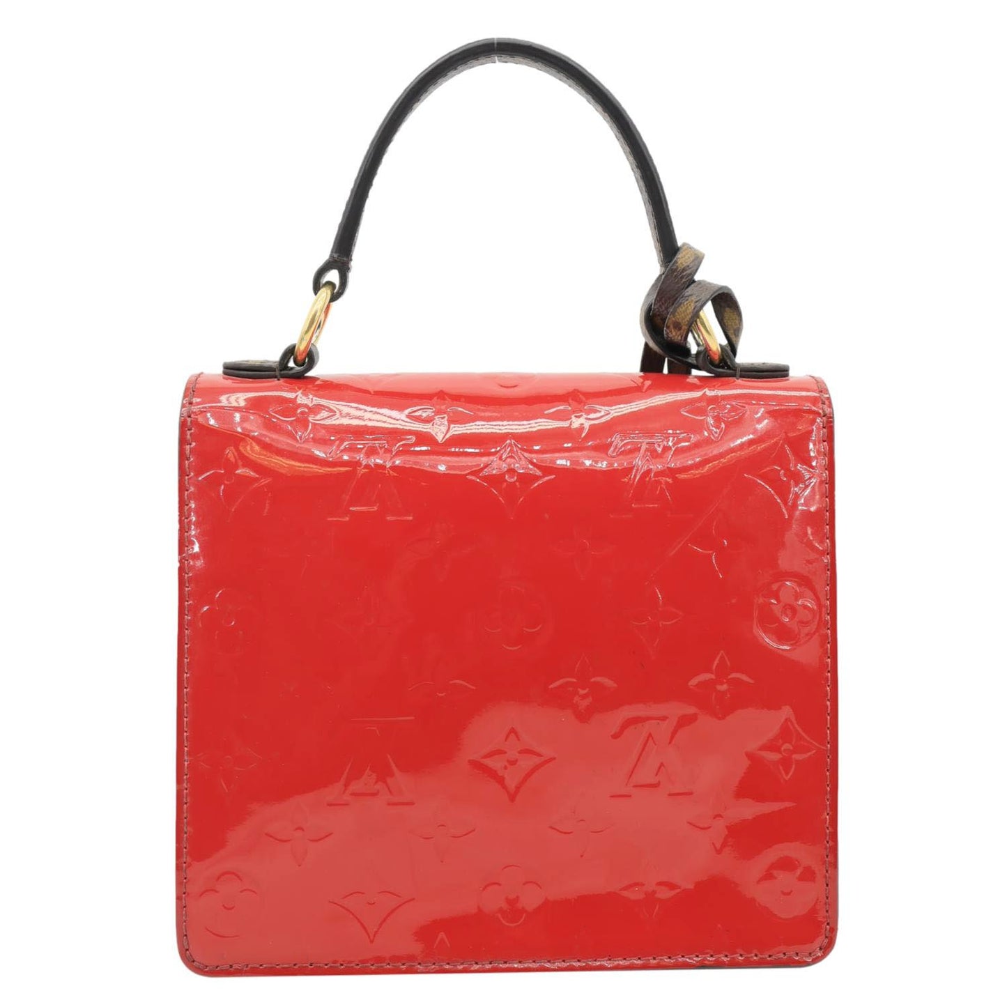 LOUIS VUITTON Spring Street Monogram Vernis Shoulder Bag Scarlet
