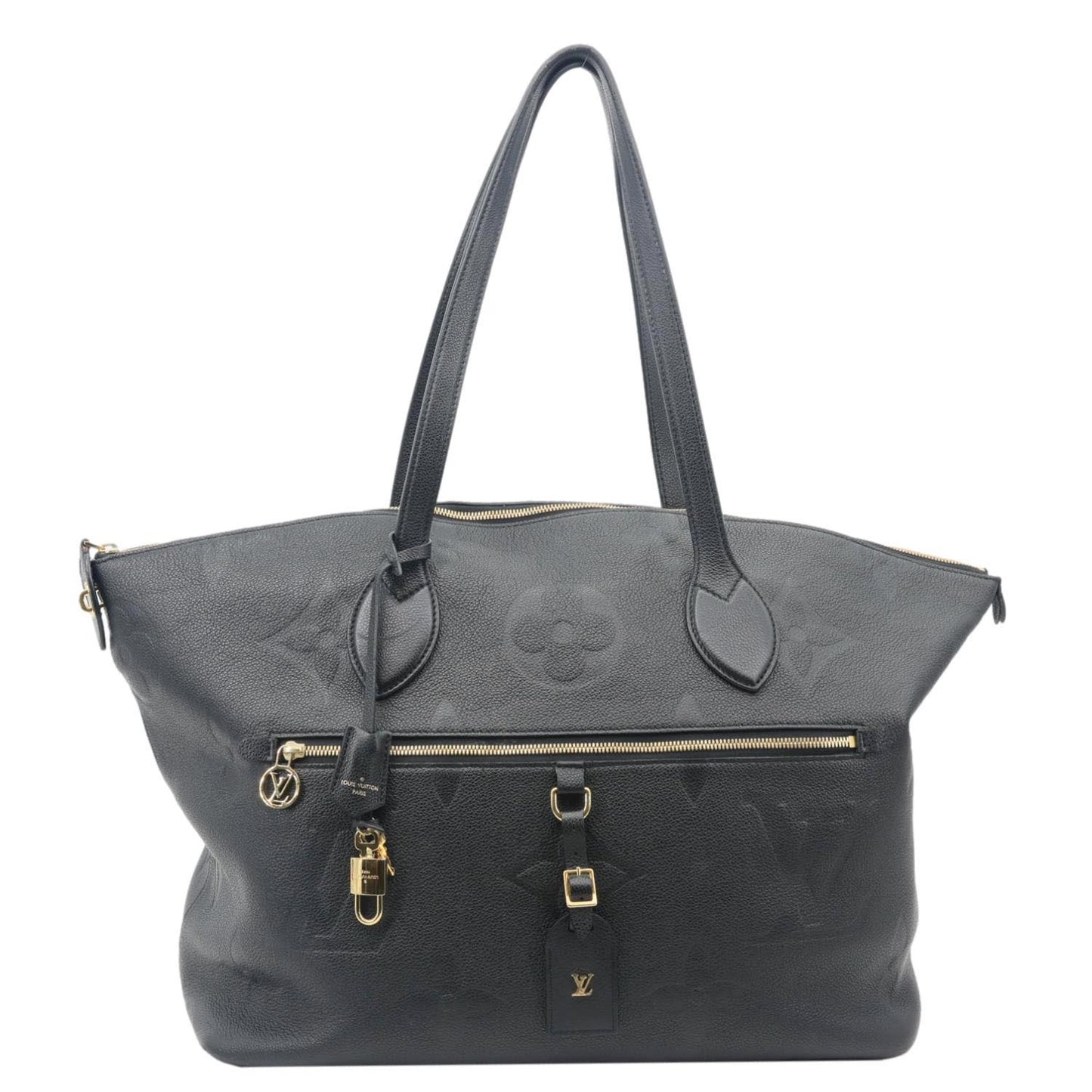 LOUIS VUITTON Monogram Empreinte Giant Leather Travel Bag Black