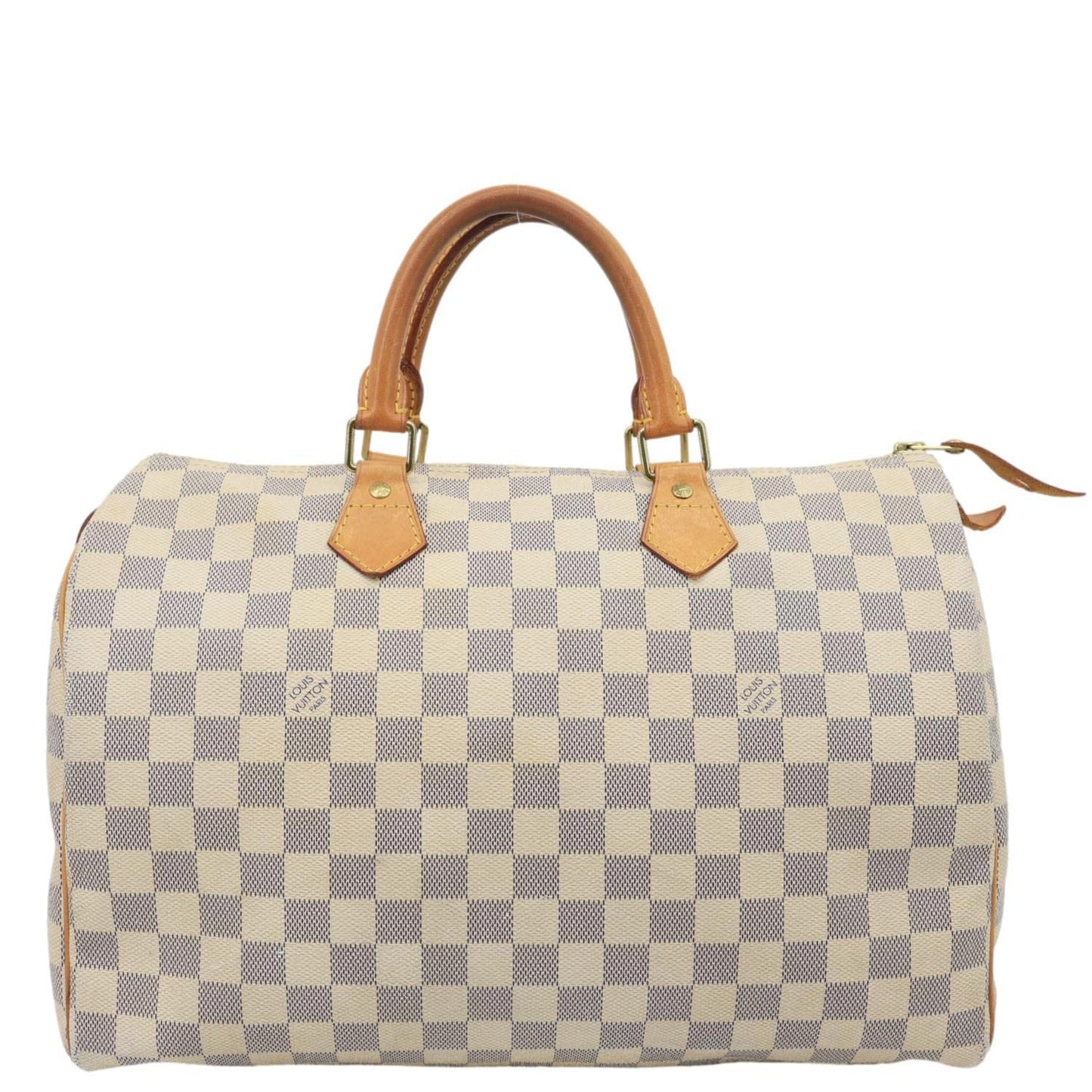 LOUIS VUITTON Speedy 30 Damier Azur Satchel Bag White