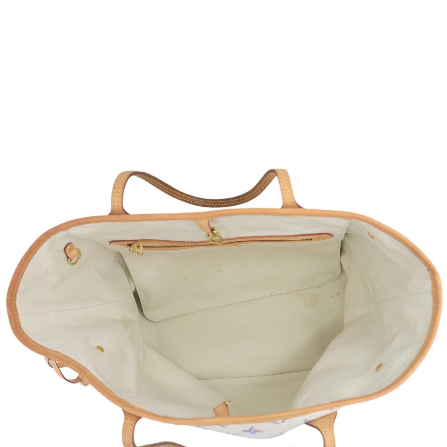 LOUIS VUITTON Neverfull MM Monogram Jacquard Shoulder Bag Beige