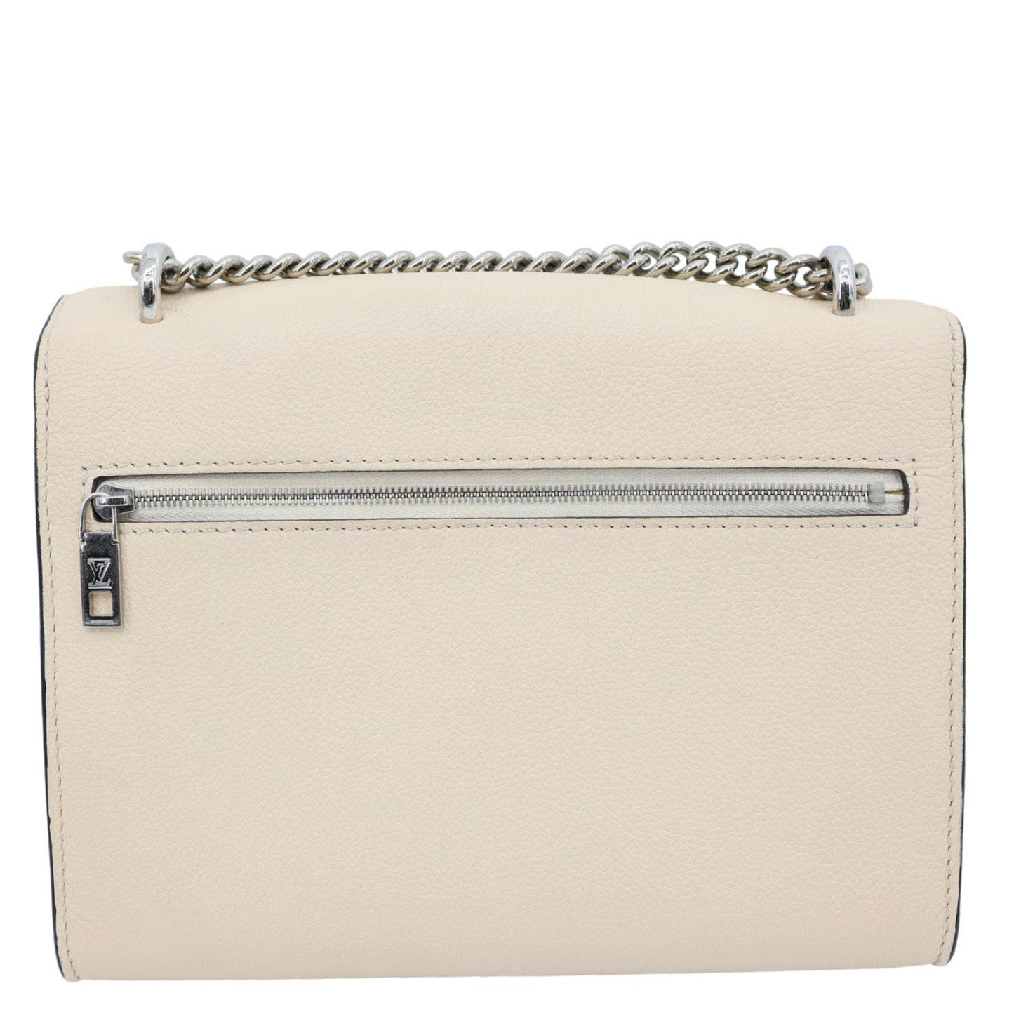 LOUIS VUITTON MyLockMe Fleurs BB Leather Chain Shoulder Bag Cream