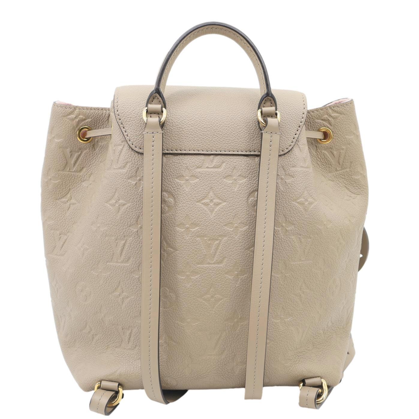 LOUIS VUITTON Montsouris PM Monogram Empreinte Backpack Tourterelle