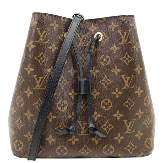 LOUIS VUITTON Neonoe MM Monogram Canvas Shoulder Bag Black