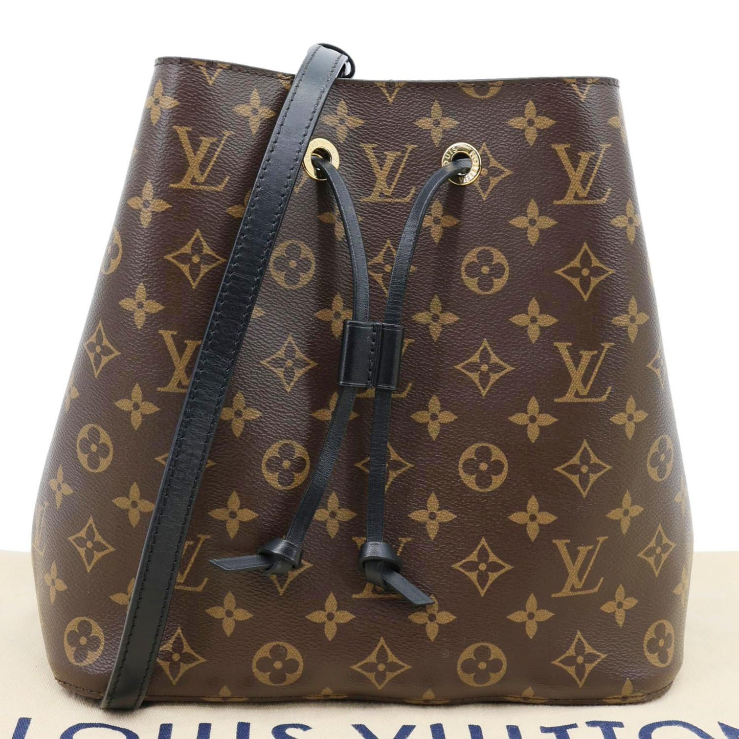 LOUIS VUITTON Neonoe MM Monogram Canvas Shoulder Bag Black