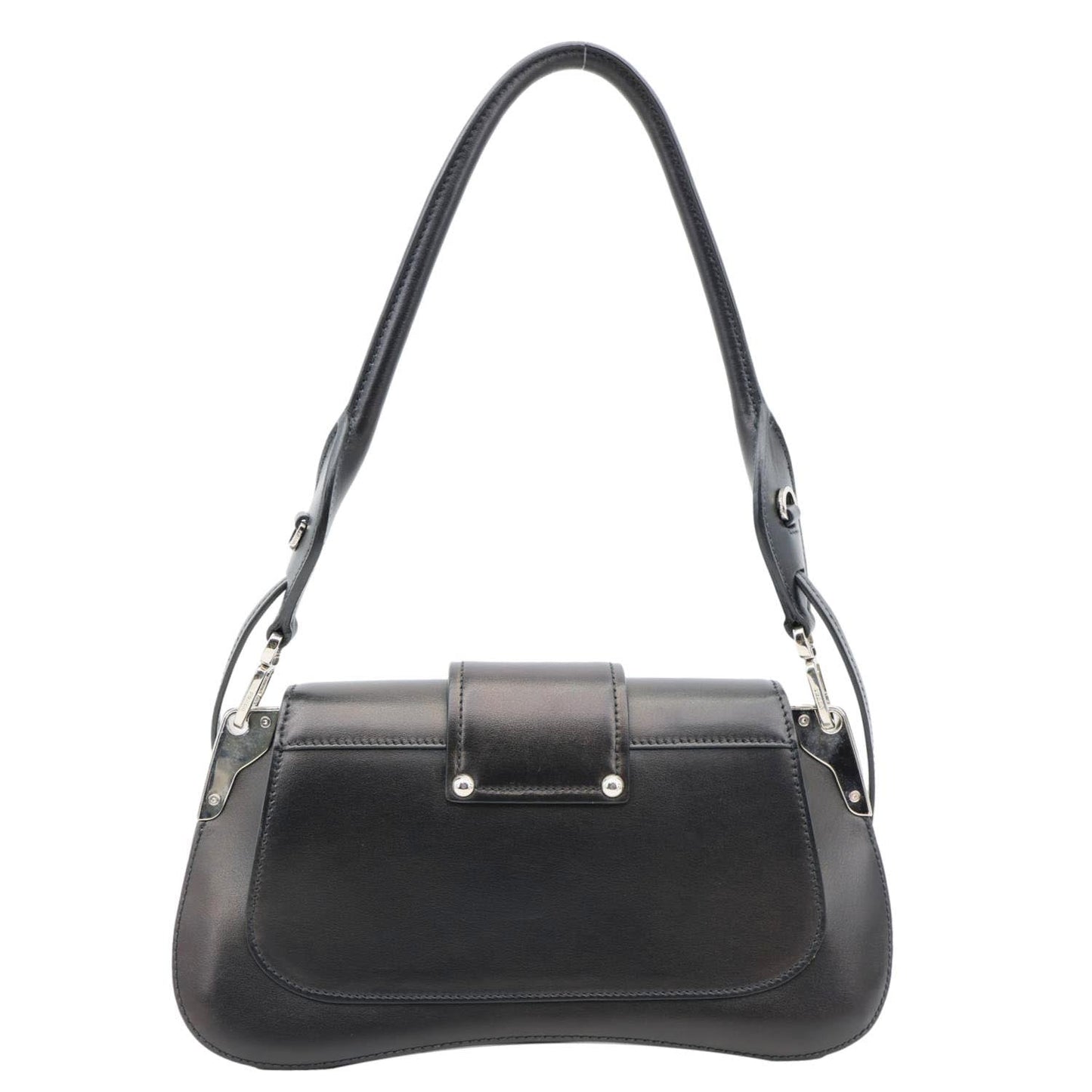 PRADA Sidonie Leather Crossbody Bag Black