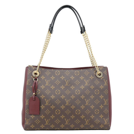 LOUIS VUITTON Surene MM Monogram Canvas Shoulder Bag Bordeaux