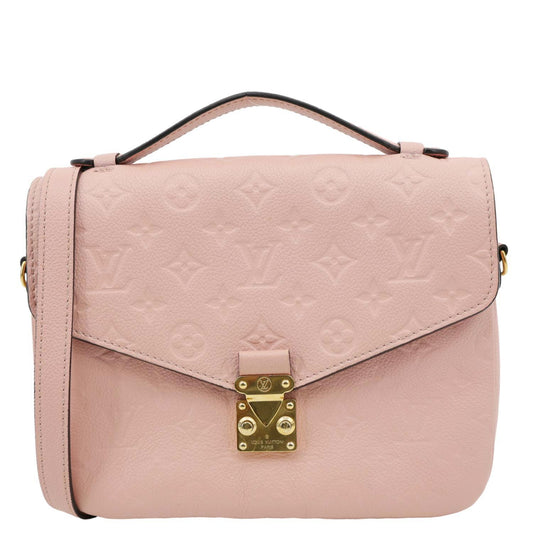 LOUIS VUITTON Metis Pochette Monogram Empreinte Leather Crossbody Bag Pink
