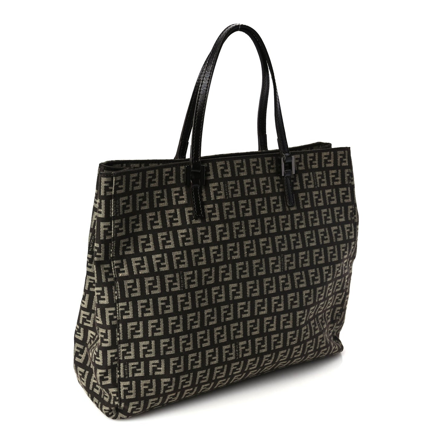 Fendi Zucchino Vitello Shoulder Tote Testa di Moro