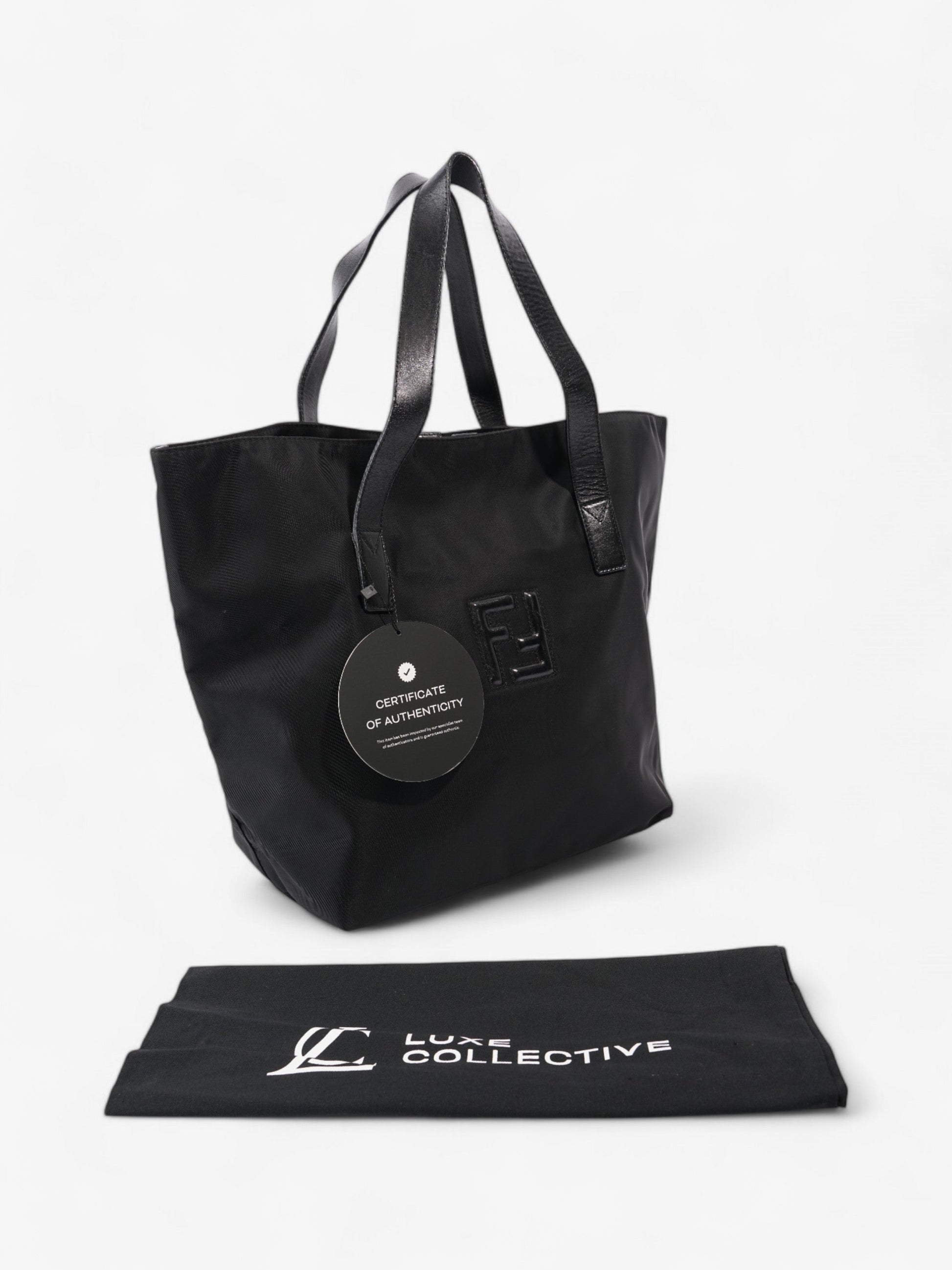 Fendi FF Tote Black Nylon