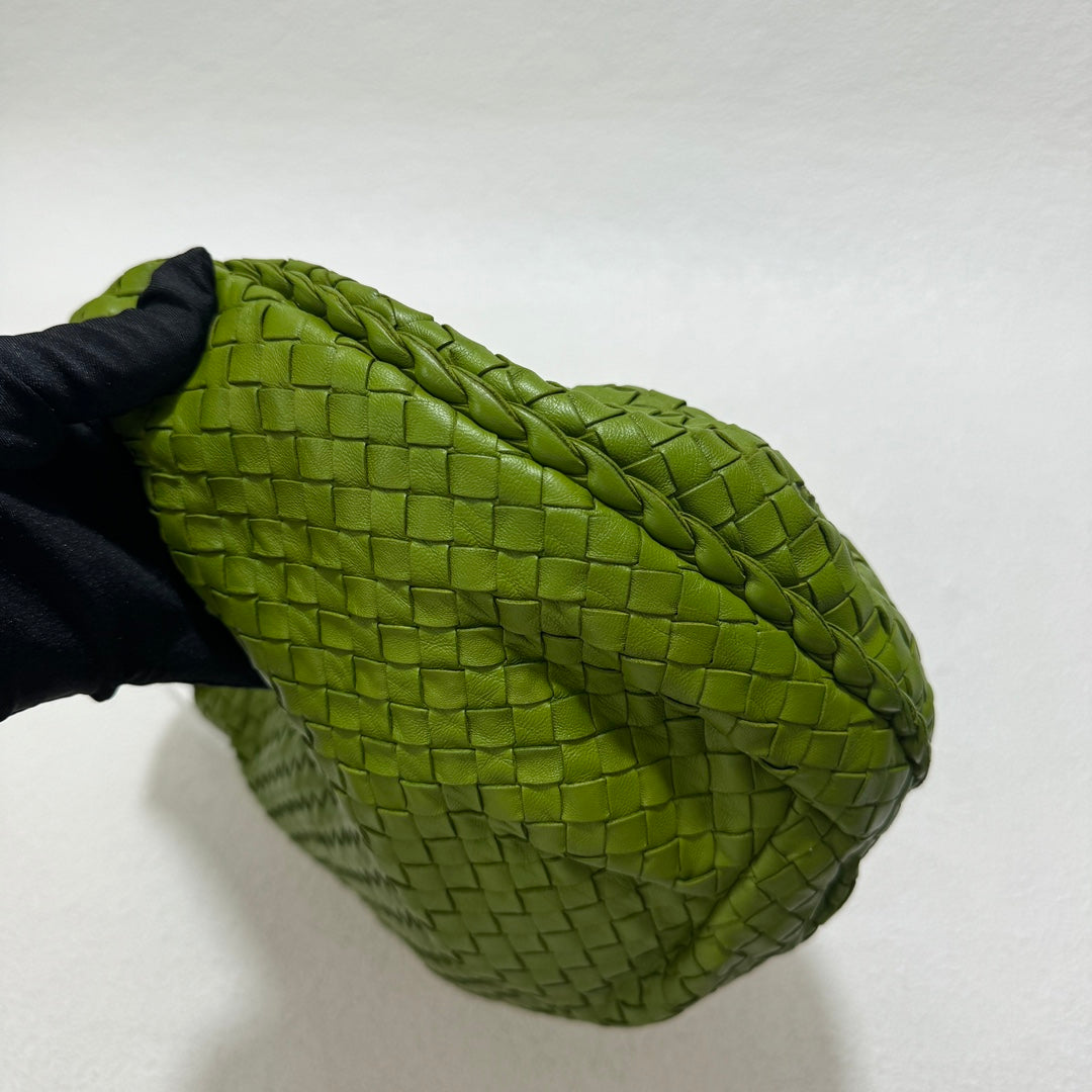 Bottega Veneta Belly Hobo Intrecciato Avocado Green Nappa Leather Medium 40cm