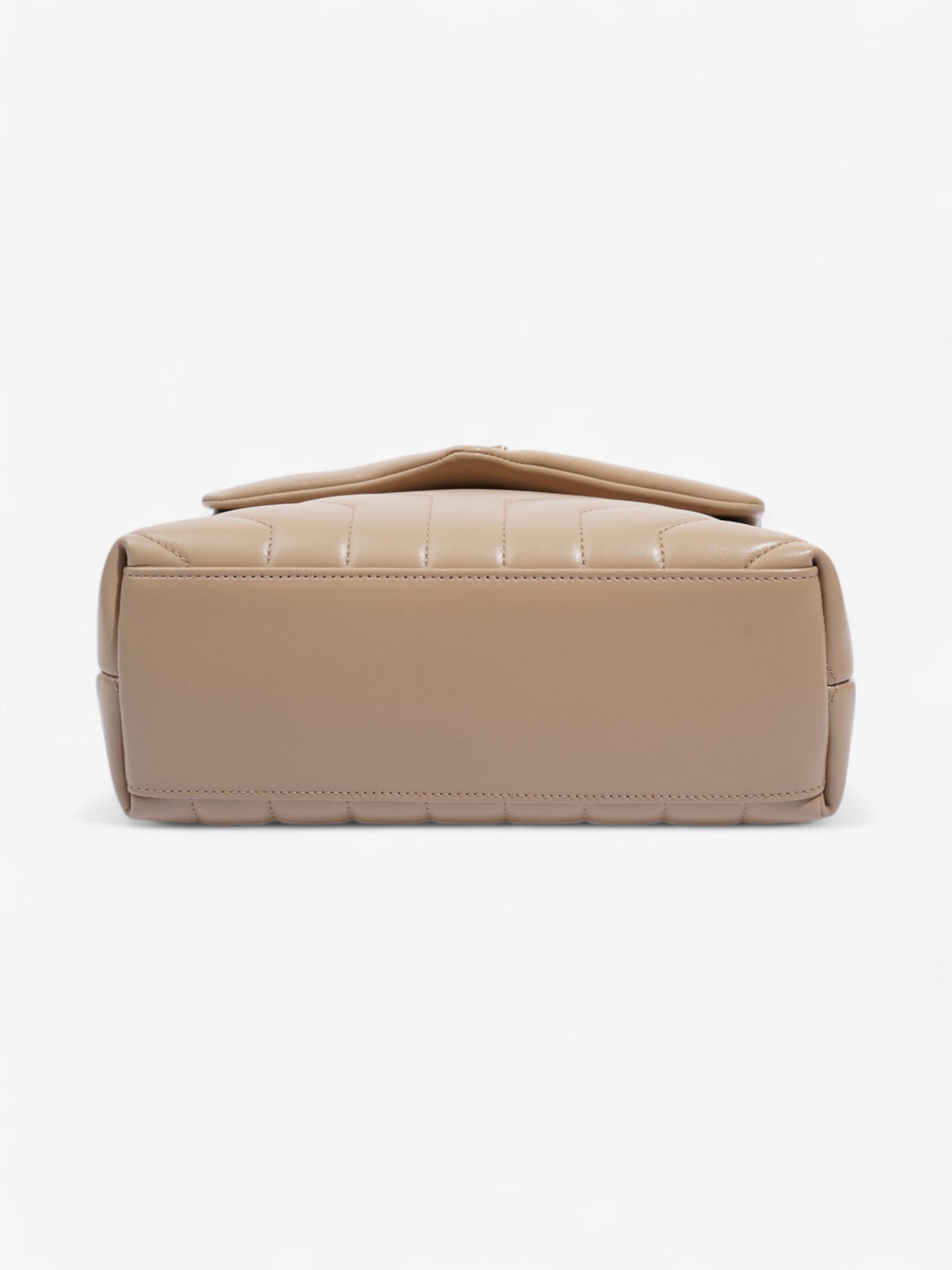 Saint Laurent Lou Lou Dark Beige Calfskin Leather Small