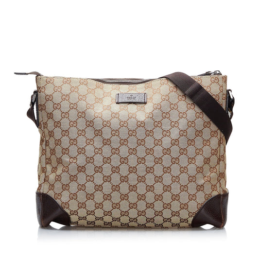 Gucci Leather Canvas Crossbody Style 17