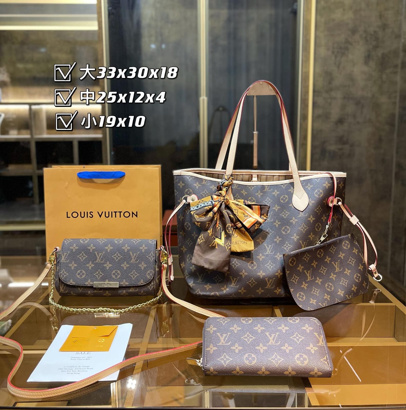 Louis Vuitton Neverfull Handbag Sets