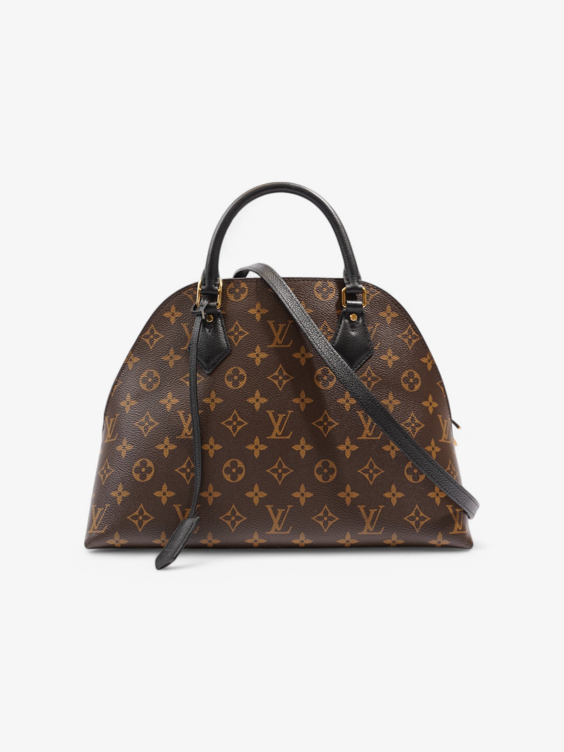 Louis Vuitton Alma Macassar 2 Way Monogram / Black Coated Canvas