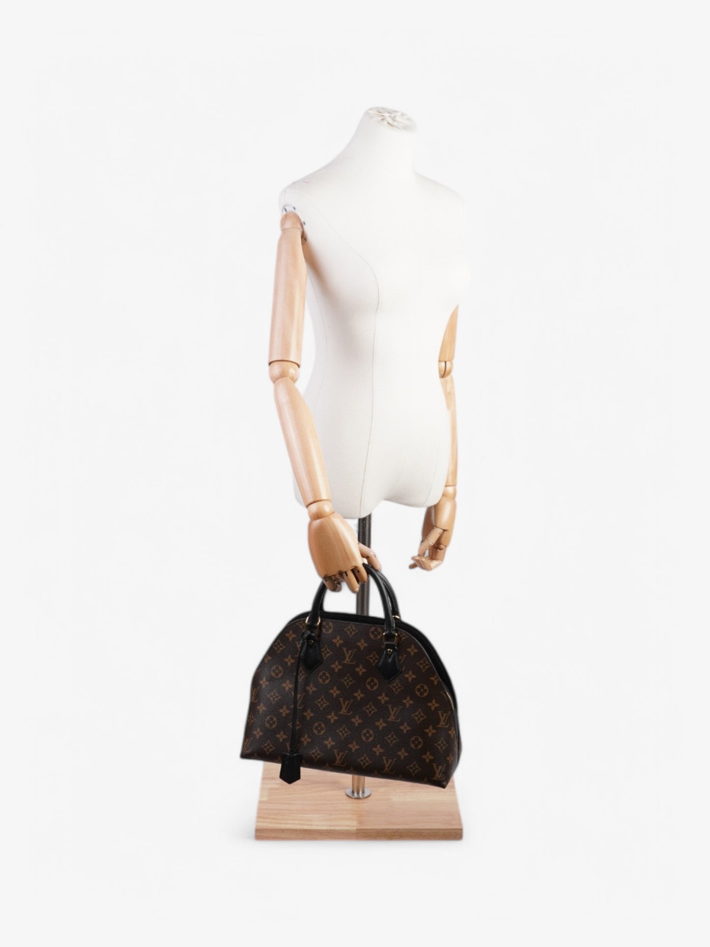 Louis Vuitton Alma Macassar 2 Way Monogram / Black Coated Canvas
