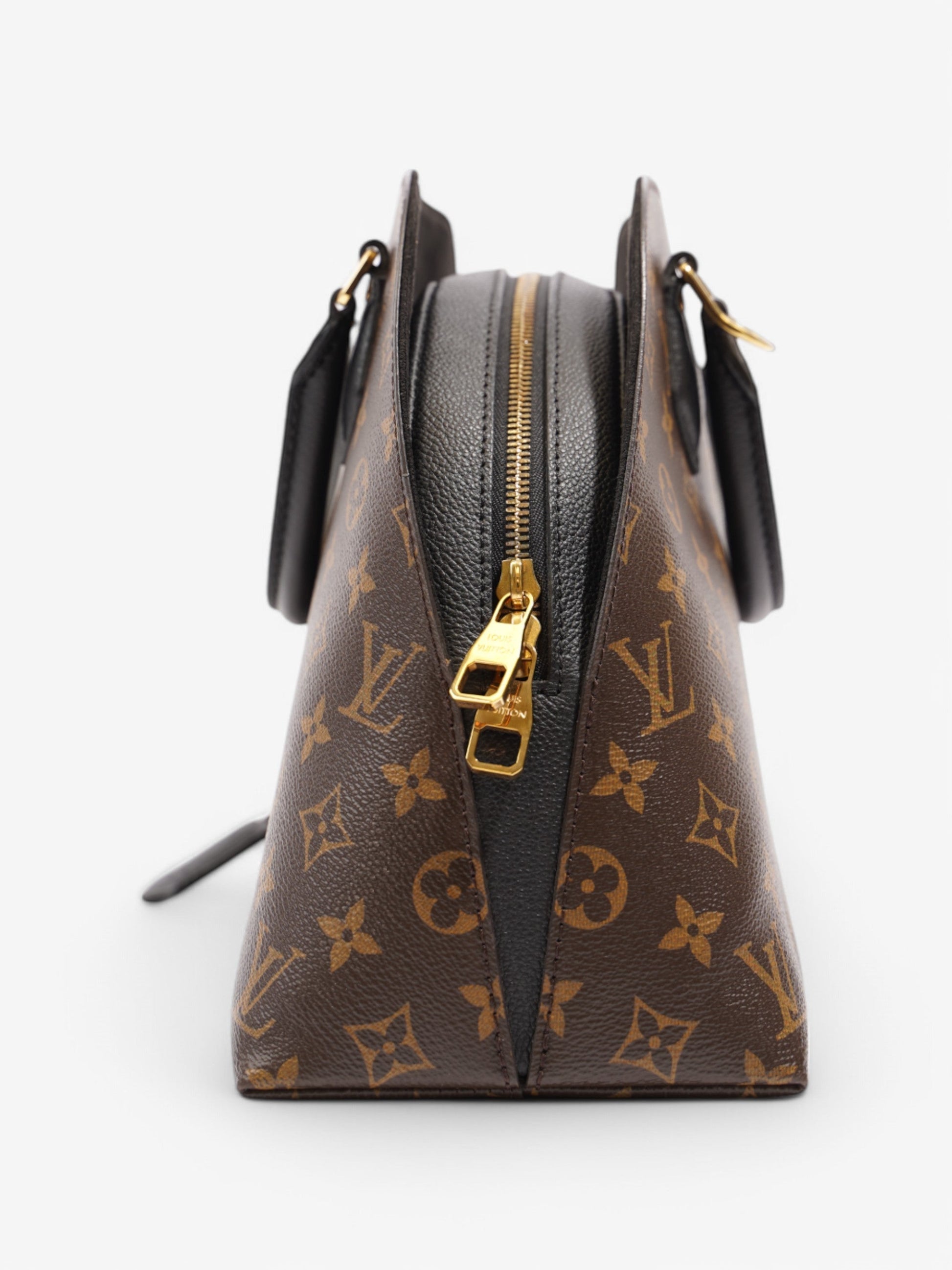 Louis Vuitton Alma Macassar 2 Way Monogram / Black Coated Canvas