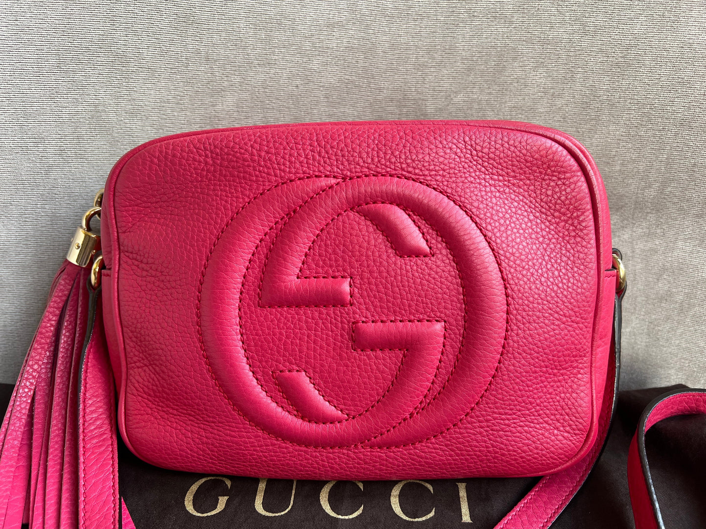 Gucci Soho Pink Leather Shoulder Bag