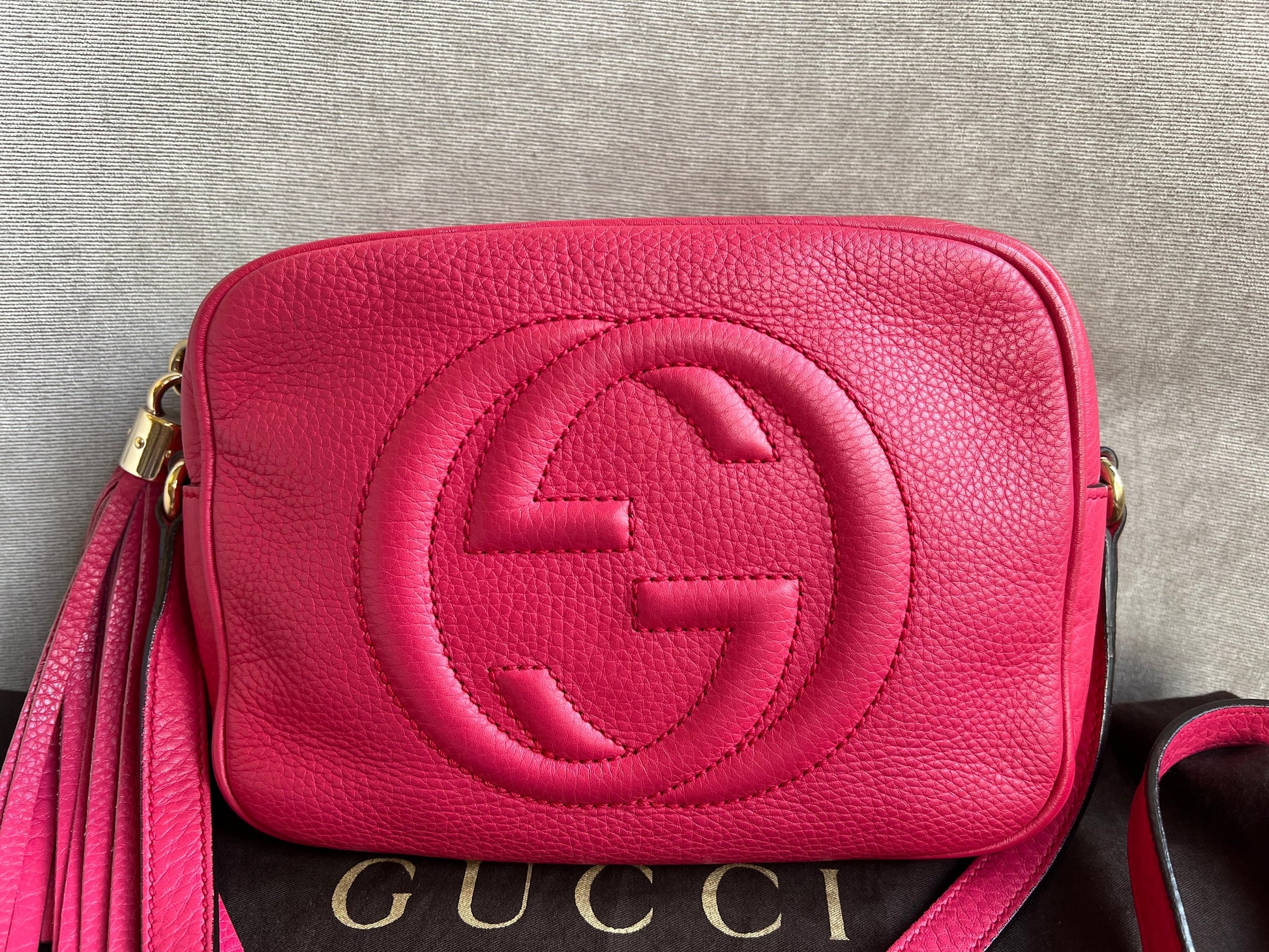 Gucci Soho Pink Leather Shoulder Bag
