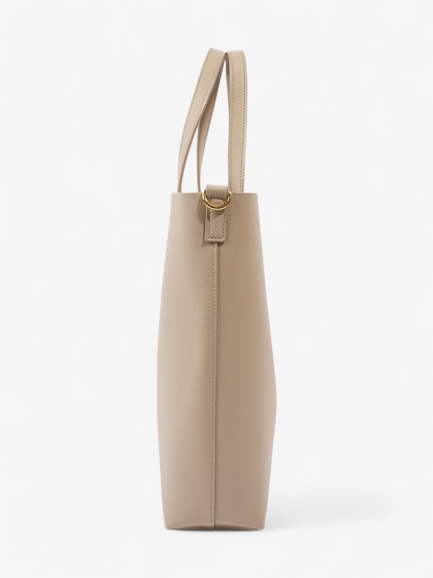 Saint Laurent Shopping Bag Dark Beige Calfskin Leather Toy
