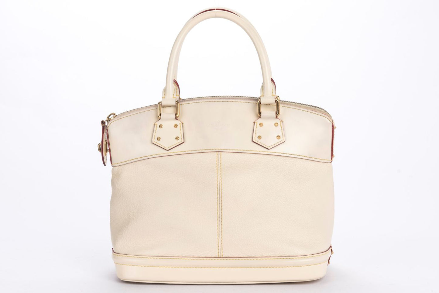 Louis Vuitton Lockit Suhaili ( ), Leather, Beige Color, PM Size, with Gold Hardware, Lock & Keys, no Dust Cover Handbag