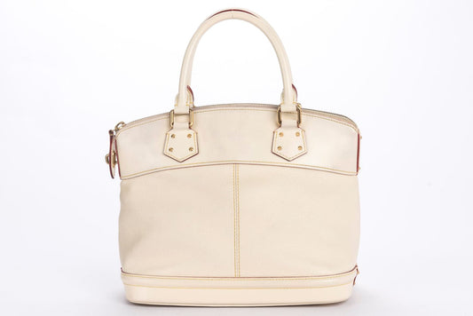 Louis Vuitton Lockit Suhaili ( ), Leather, Beige Color, PM Size, with Gold Hardware, Lock & Keys, no Dust Cover Handbag