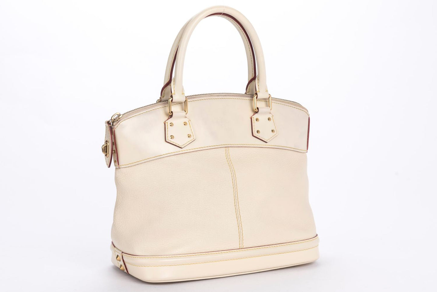 Louis Vuitton Lockit Suhaili ( ), Leather, Beige Color, PM Size, with Gold Hardware, Lock & Keys, no Dust Cover Handbag