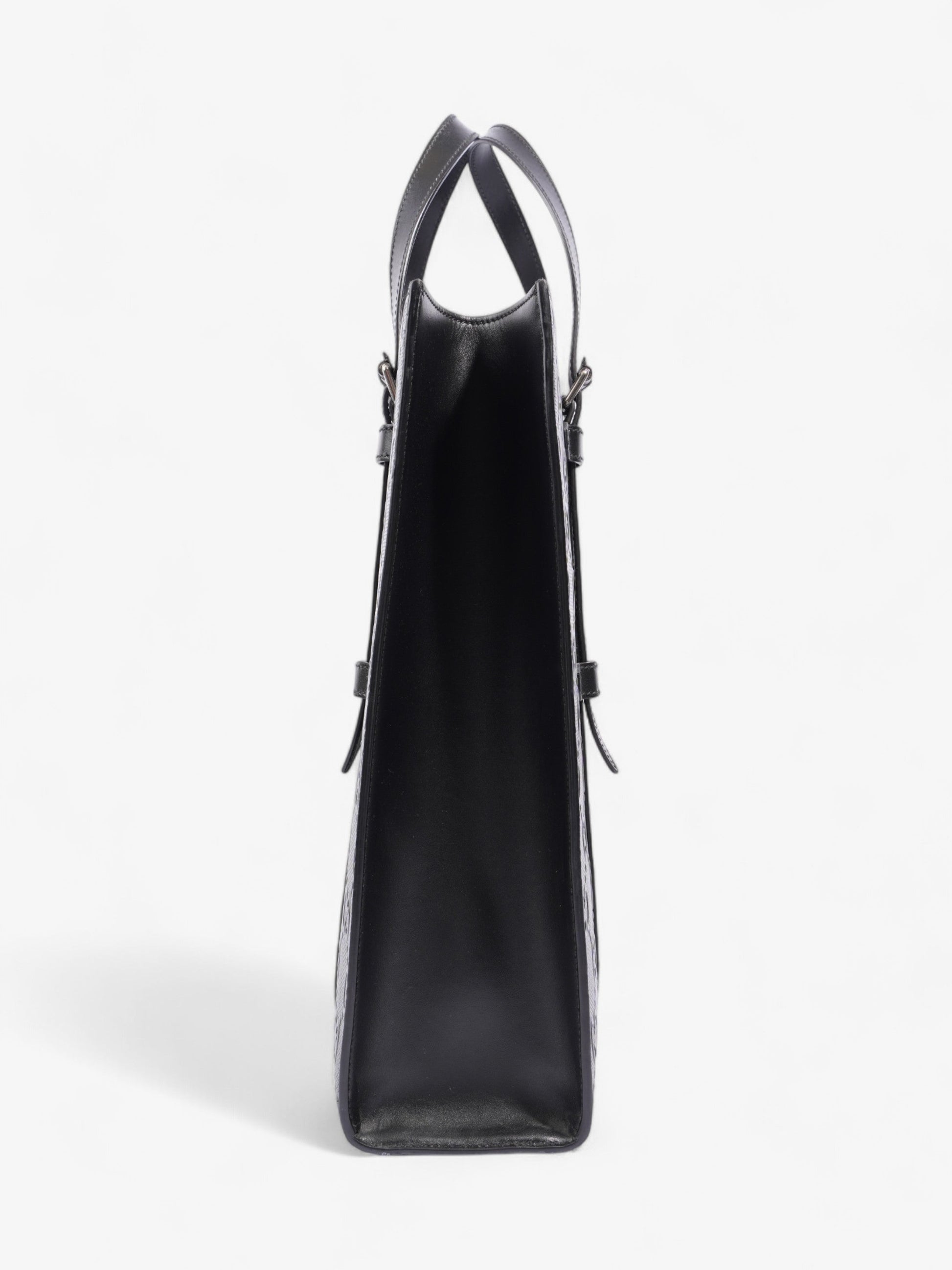 Gucci GG Tote Bag Black Embossed Leather Medium