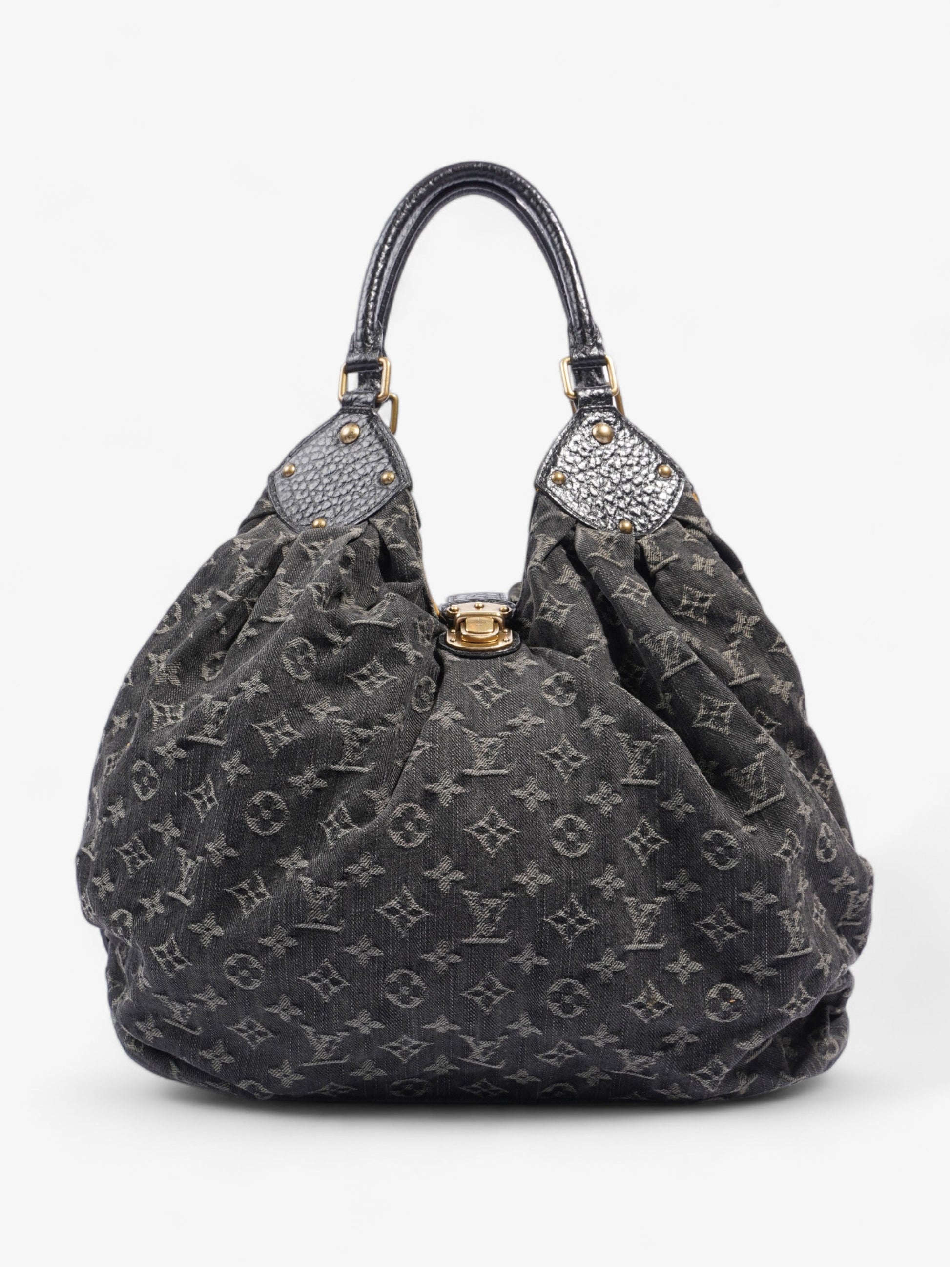 Louis Vuitton Mahina Bag Black Monogram Denim XL