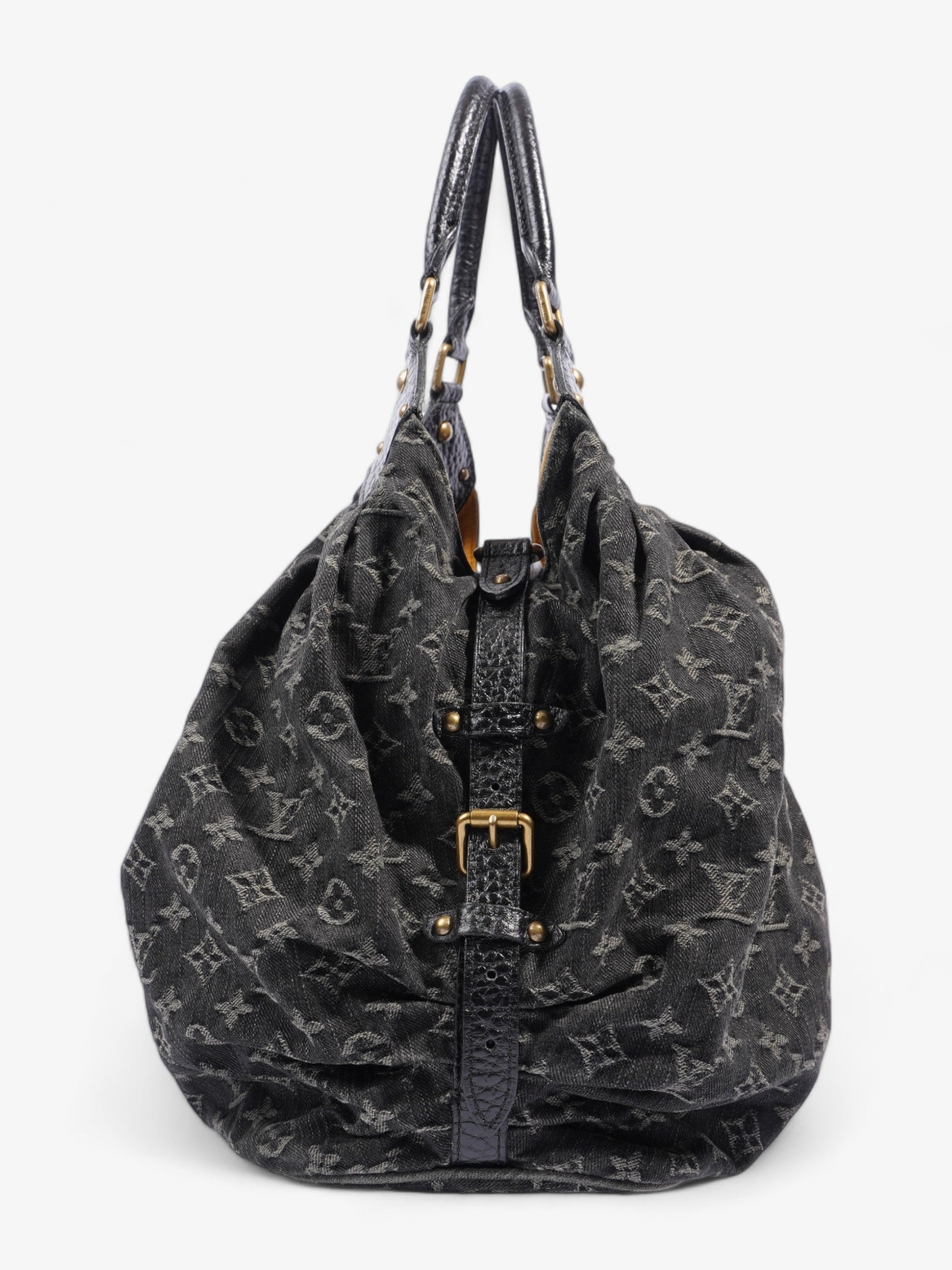 Louis Vuitton Mahina Bag Black Monogram Denim XL