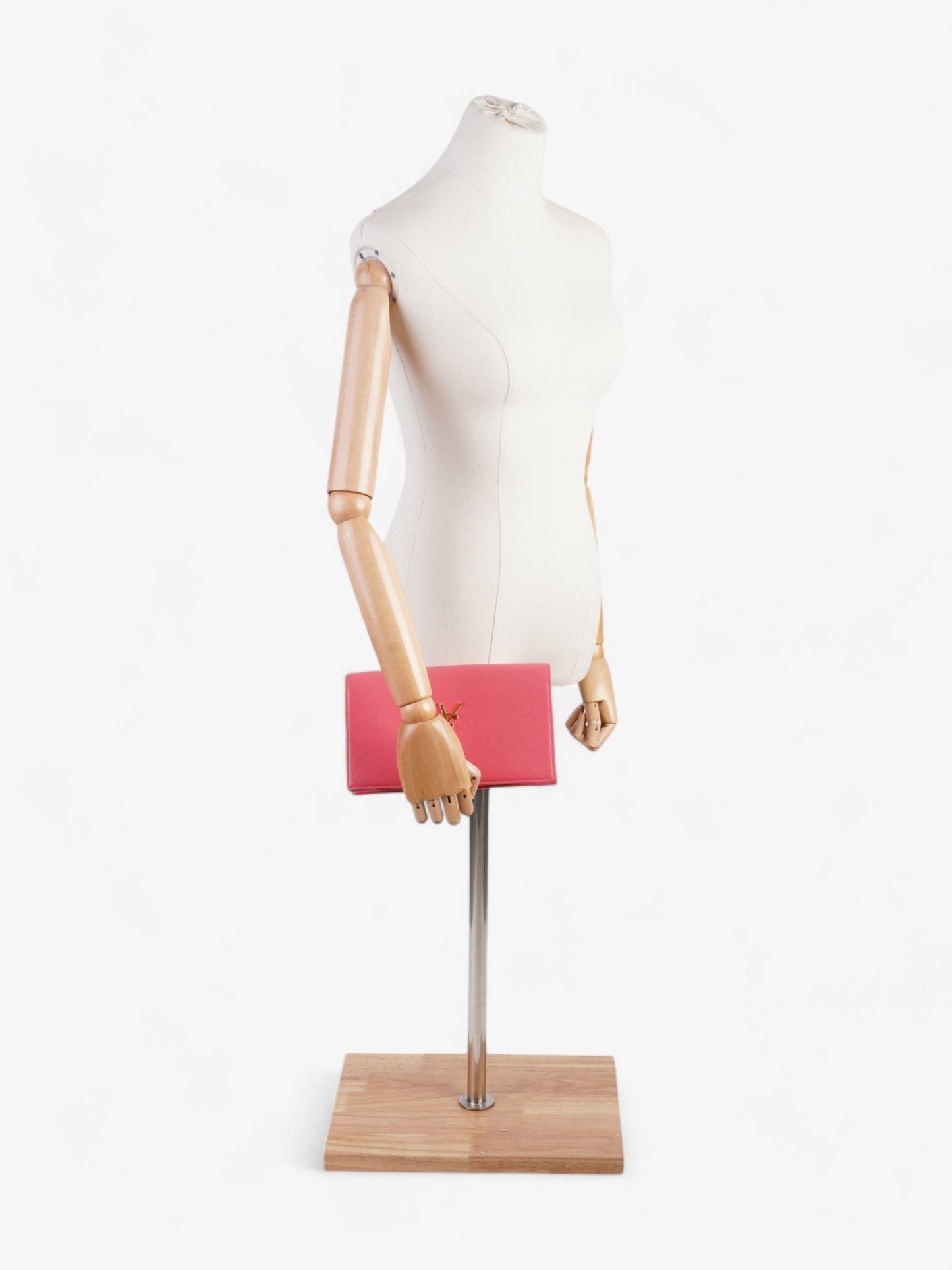 Saint Laurent Kate Neon Pink Grained Leather