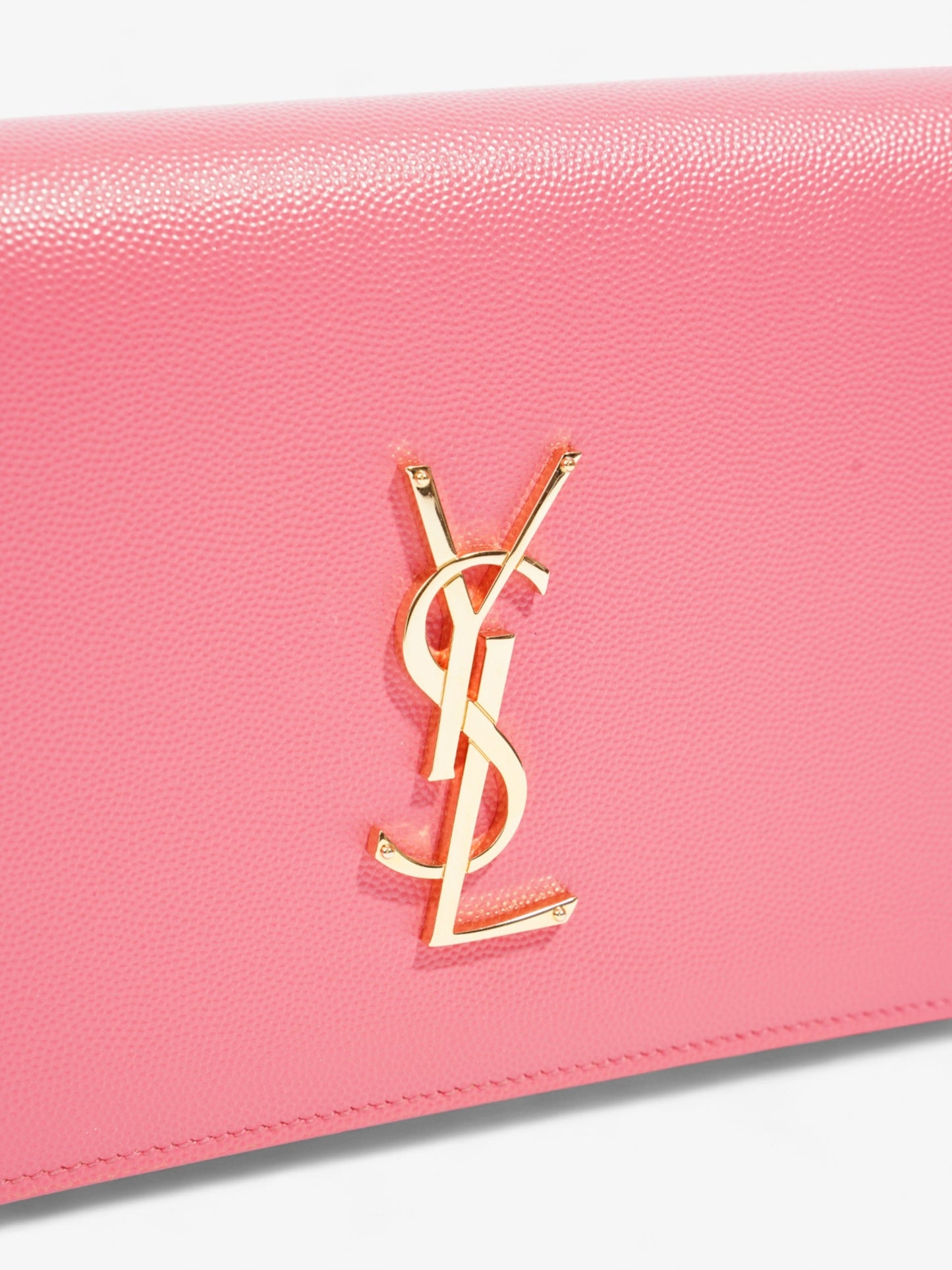Saint Laurent Kate Neon Pink Grained Leather