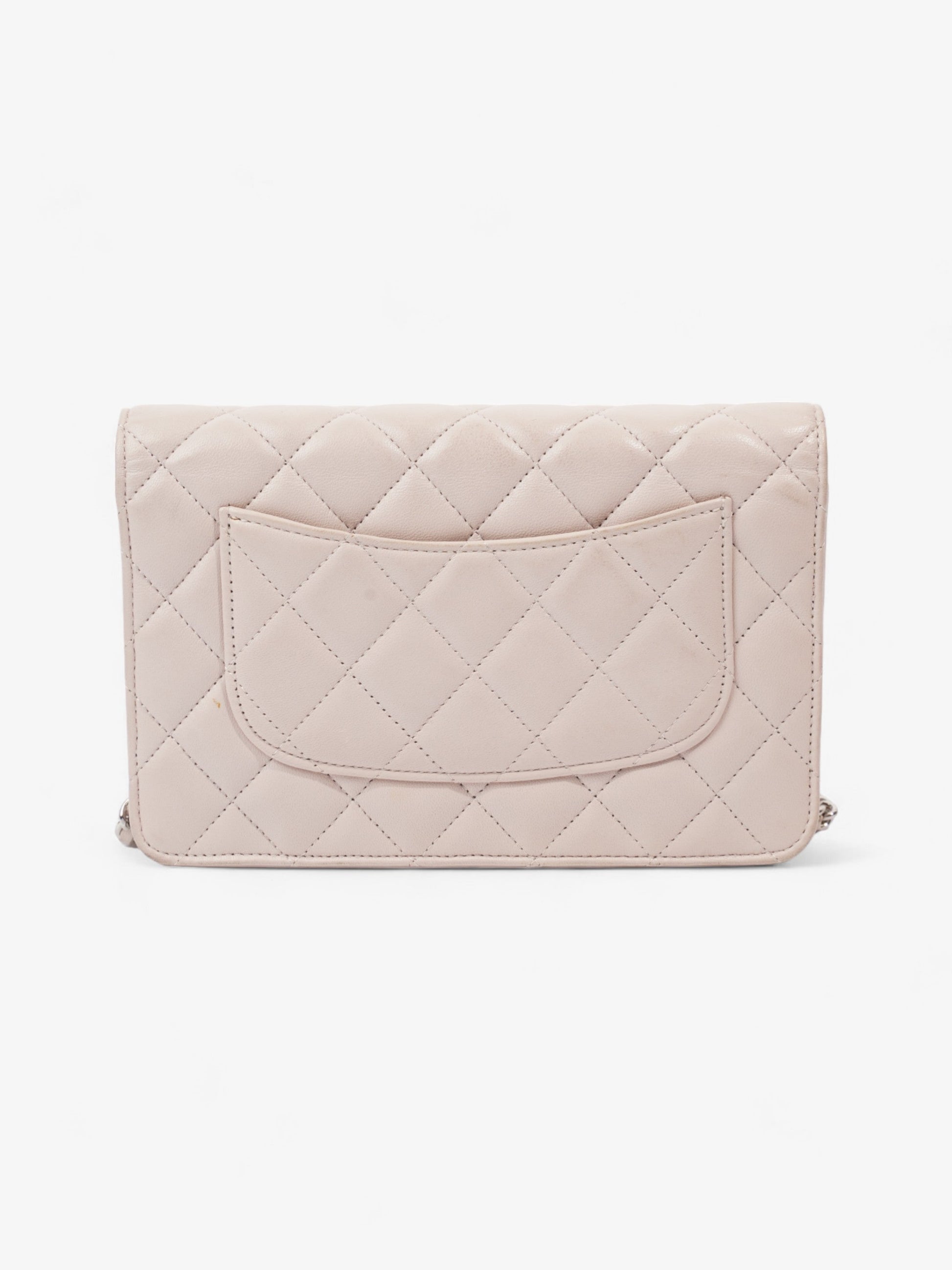 Chanel Classic Wallet On Chain Pale Pink Lambskin Leather