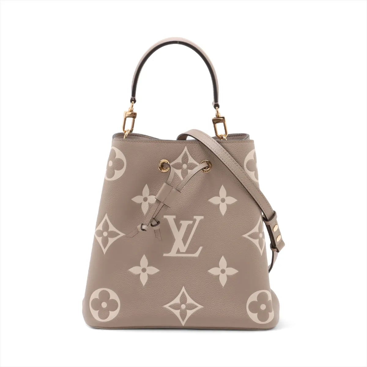 Louis Vuitton Tourterelle Bicolor Monogram Empreinte Leather Neonoe MM Clearance Sale