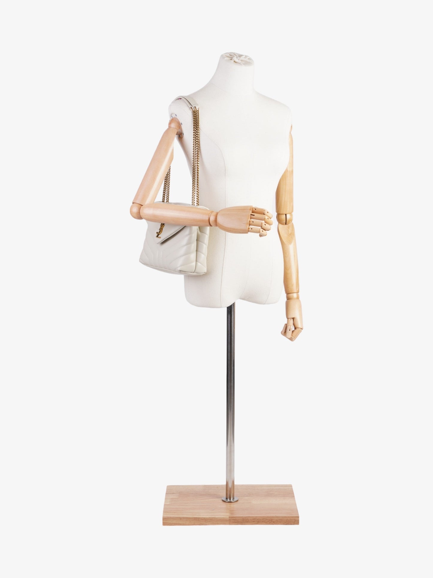 Saint Laurent LouLou Blanc Calfskin Leather Small