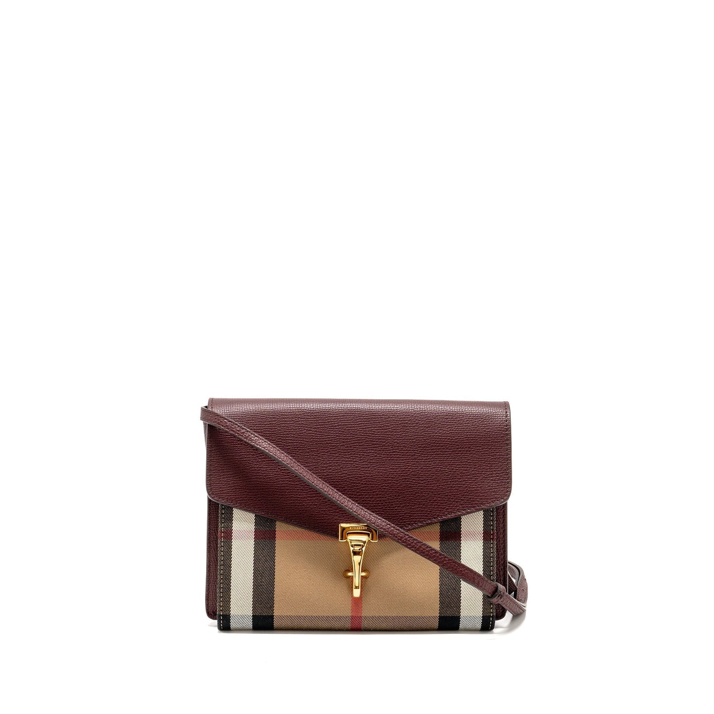 Burberry Ho Check Crossbody Bag Canvas/ Calfskin Leather Multicolour Brown GHW