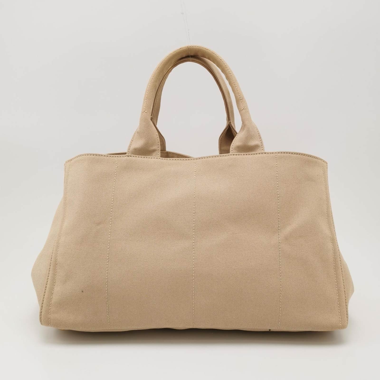 Prada Canape Canvas Tote Beige Top Handle Bag with Jewels