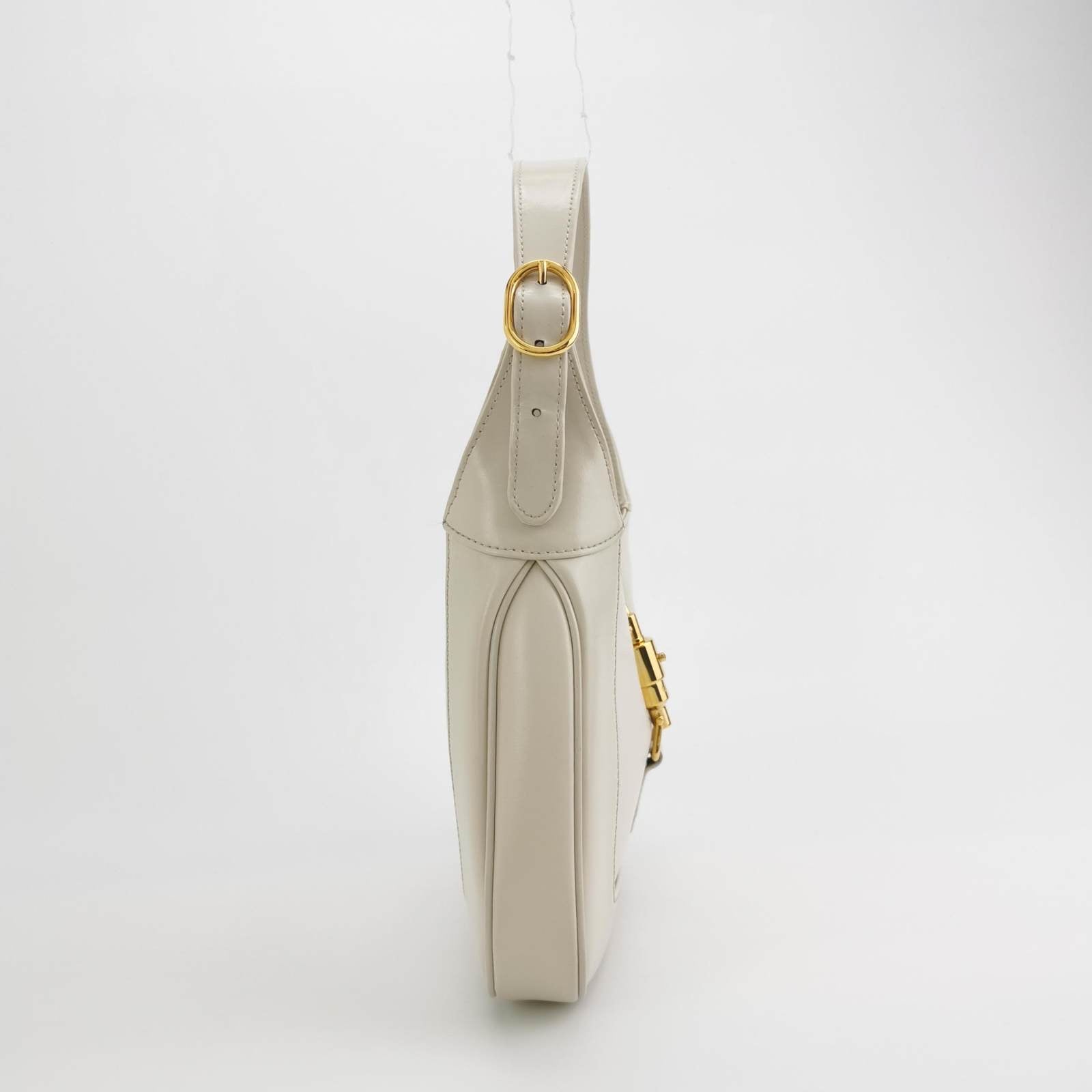 Gucci Jackie 1961 Small Leather Bag with Adjustable Strap Size White