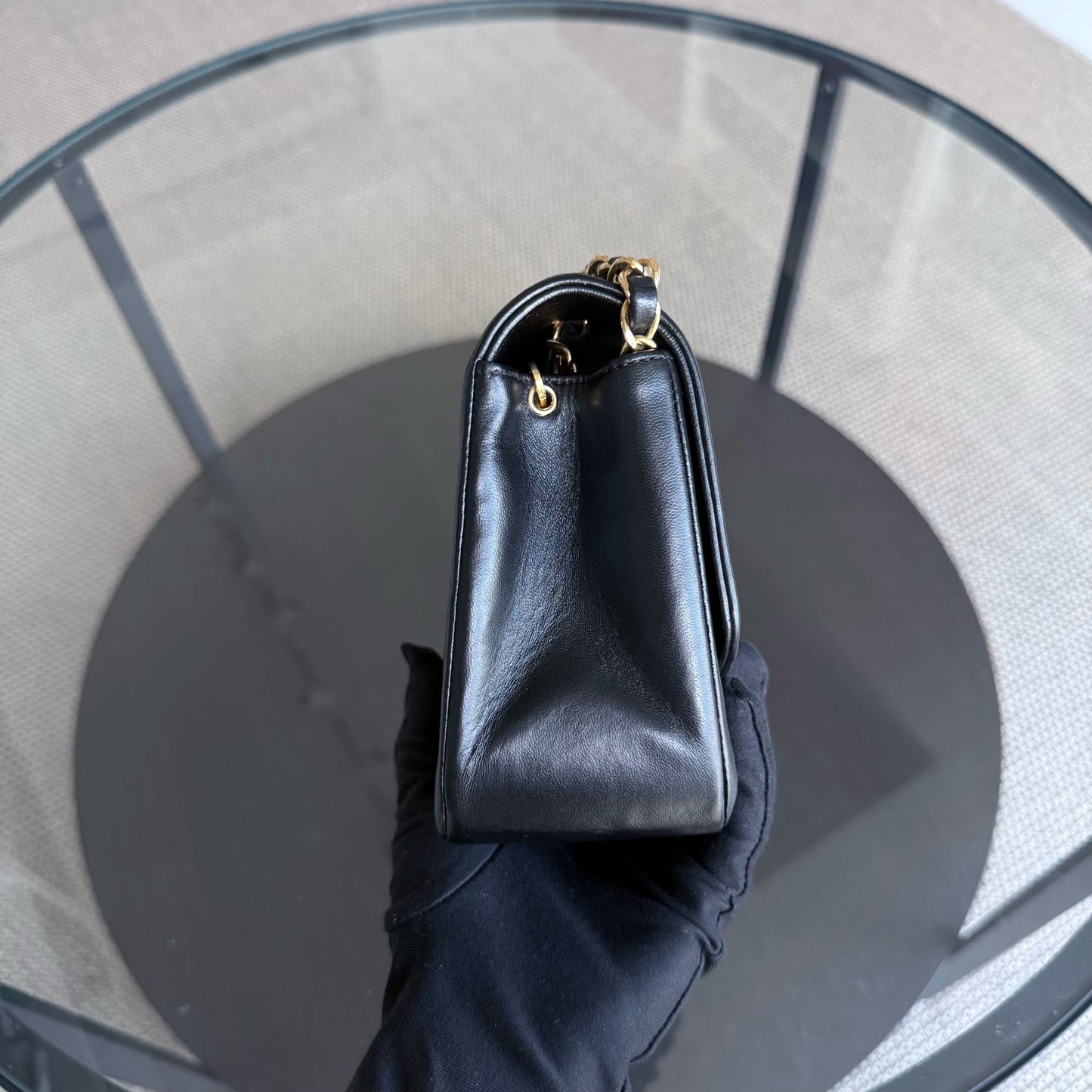 Chanel Diana - Quilted Lambskin Black Gold Hardware Series 2