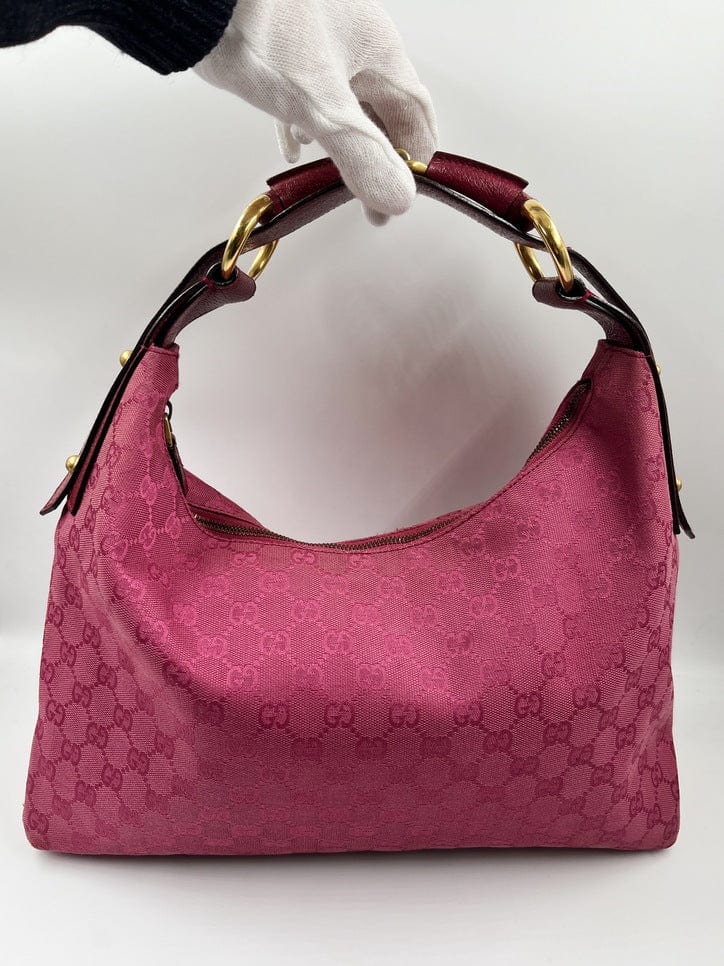 Gucci Leather Canvas Shoulder Bag Style 17