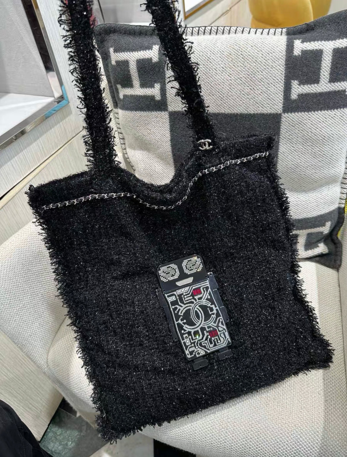 Chanel Spring 2017 Shopping in Fabrics  Robot Tote Bag