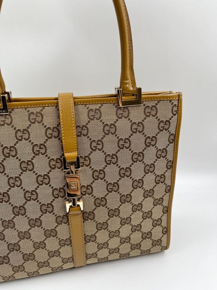 Gucci Leather Canvas Tote Style 23