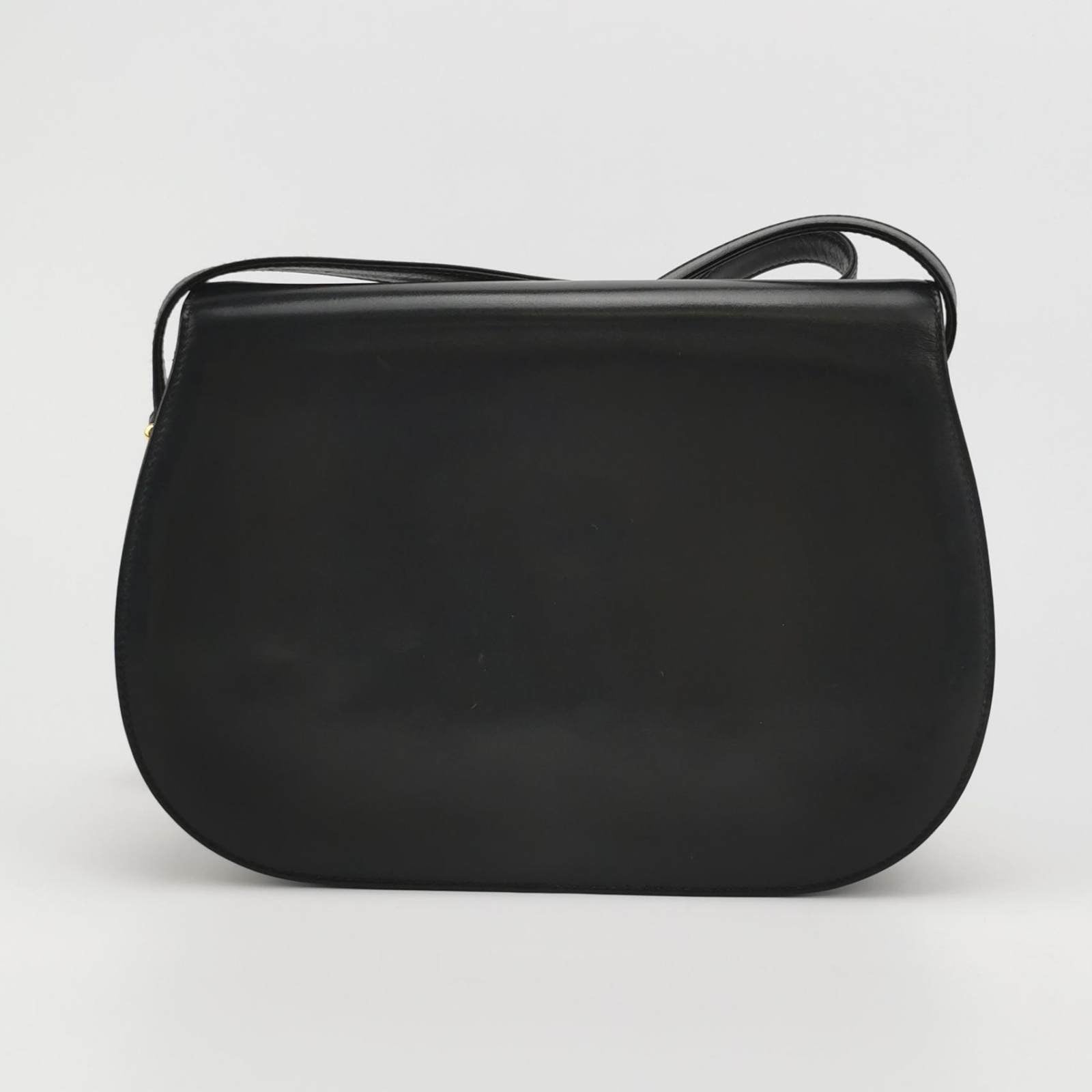 Gucci Bamboo 1947 Black Leather Medium Crossbody Bag